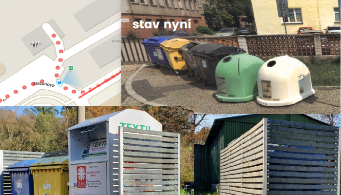 Ekologická ohrádka pro kontejnery